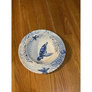 Market Square Melamine Dinner and Salad Plate  & Bowl Sea‎ Turtle